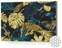 Pictura cu diamante după numere Art Gallery Premium Frunze aurii XQB74349