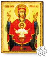 Pictura cu diamante după numere Art Gallery Premium Icoană Maicii Domnului Potirul nesecat GA70470