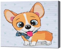 Картина по номерам Art Gallery Premium Корги в бабочке CX4896 фото №1 — интернет-магазин Desire.md