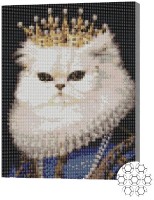 Pictura cu diamante după numere Art Gallery Premium Motan regal XQB84036