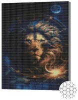 Pictura cu diamante după numere Art Gallery Premium Leul cosmic XQB84107