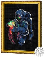Pictura cu diamante după numere Art Gallery Premium Cosmonaut și meduză GA81982