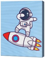 Tablou pe numere Art Gallery Premium Cosmonaut pe rachetă CX4882