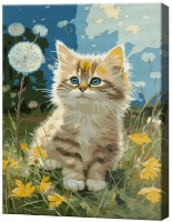Картина по номерам Art Gallery Premium Котенок среди цветов EX8646 фото №1 — интернет-магазин Desire.md