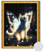 Pictura cu diamante după numere Art Gallery Premium Motănaș cu aripi GA84481