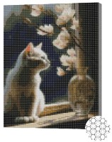 Алмазная картина по номерам Art Gallery Premium Кошечка в лучах солнца XQB76877 фото №1 — интернет-магазин Desire.md