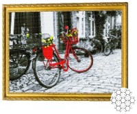 Pictura cu diamante după numere Art Gallery Premium Bicicletă roșie GA82857