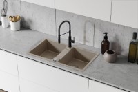 Кухонная мойка Backer Nona Duo 80x44 Ivory фото №2 — интернет-магазин Desire.md