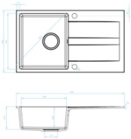 Кухонная мойка Backer Nona Wing 76x44 Grey фото №2 — интернет-магазин Desire.md