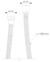 Furtun de duș Imprese Brenta ZMK0723010360 imaginea #2 — magazin online Desire.md