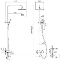 Душевой набор Imprese Kucera t030B03410SR фото №2 — интернет-магазин Desire.md