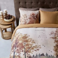 Lenjerie de pat Riviera Maison Aurelia Brown 200x200/220cm (325956) imaginea #2 — magazin online Desire.md