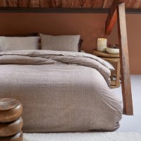 Lenjerie de pat Riviera Maison Chevron Brown 140x200/220cm (326054) imaginea #3 — magazin online Desire.md