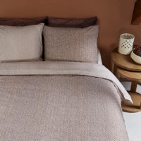 Lenjerie de pat Riviera Maison Chevron Brown 200x200/220cm (326055) imaginea #2 — magazin online Desire.md