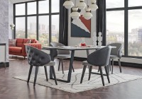 Masă pentru bucătărie Dogtas Arora 3200390628 Gray/Black Imitation Marble imaginea #2 — magazin online Desire.md