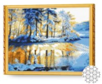 Алмазная картина по номерам Art Gallery Premium Лед на реке GA80238