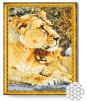 Pictura cu diamante după numere Art Gallery Premium Tandrețea leilor GA75025 imaginea #1 — magazin online Desire.md