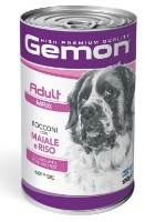 Hrană umedă pentru câini Monge Superpremium Gemon Maxi Adult Pork & Rice 1250g