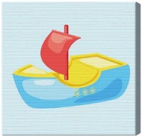 Tablou pe numere Art Gallery Premium Barcă cu pânză roșie BX2777