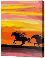 Tablou pe numere Art Gallery Premium Caii la apus CX3353 imaginea #1 — magazin online Desire.md