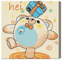 Tablou pe numere Art Gallery Premium Ursuleț și cadou BX3386