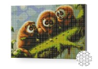 Pictura cu diamante după numere Art Gallery Premium Lemuri drăguți XQB75337