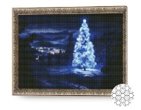 Pictura cu diamante după numere Art Gallery Premium Bradul împodobit în pădure GA79425