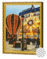 Pictura cu diamante după numere Art Gallery Premium Luminile sărbătorilor GA84756