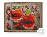 Pictura cu diamante după numere Art Gallery Premium Cocktail de Anul Nou QB206046 imaginea #1 — magazin online Desire.md