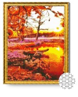 Pictura cu diamante după numere Art Gallery Premium Dimineață de noiembrie GA73890