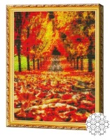 Pictura cu diamante după numere Art Gallery Premium Drumul tomnatic GA80314