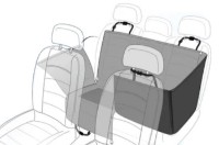 Подстилка на сидение авто Flamingo Logi Black 145x130cm (68698) фото №2 — интернет-магазин Desire.md