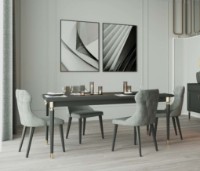 Обеденный стол Dogtas Lorenta 3200385209 Anthracite/Gold фото №2 — интернет-магазин Desire.md