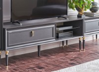 Тумба под ТВ Dogtas Lorenta TV 3200387471 Anthracite/Gold фото №2 — интернет-магазин Desire.md