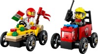 Set de construcție Lego City: Pizza vs. Fire Truck Race Car Pack (60458)