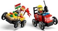 Set de construcție Lego City: Pizza vs. Fire Truck Race Car Pack (60458) imaginea #3 — magazin online Desire.md