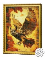 Pictura cu diamante după numere Art Gallery Premium Zborul buhei GA86533