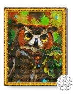 Pictura cu diamante după numere Art Gallery Premium Buhă festivă GA85420