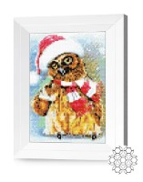 Pictura cu diamante după numere Art Gallery Premium Buhă festivă JS25291