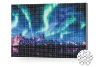 Алмазная картина по номерам Art Gallery Premium Северное сияние над горами XQB80666 фото №1 — интернет-магазин Desire.md