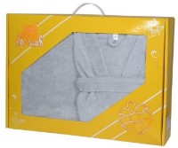 Банный халат+2 полотенца Ярослав ЯР-500 Серый фото №4 — интернет-магазин Desire.md