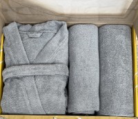 Банный халат+2 полотенца Ярослав ЯР-500 Серый фото №5 — интернет-магазин Desire.md