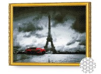 Pictura cu diamante după numere Art Gallery Premium Paris gri și retromobil GA82859