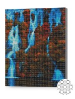 Pictura cu diamante după numere Art Gallery Premium Cascadă albastră XQB75443