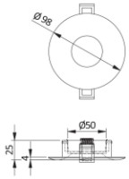 Lampă încorporabilă GTV OP-AUROKB-10 imaginea #3 — magazin online Desire.md