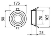 Lampă încorporabilă GTV OP-OPROK1-20 imaginea #3 — magazin online Desire.md