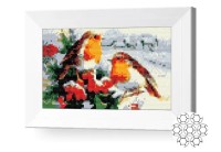 Алмазная картина по номерам Art Gallery Premium Снегири на рябине JS28574