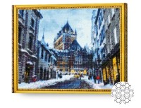Pictura cu diamante după numere Art Gallery Premium Stradelă orașului de iarnă GA82240