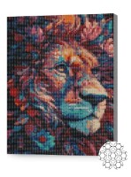 Алмазная картина по номерам Art Gallery Premium Цветочный лев XQB80341 фото №1 — интернет-магазин Desire.md