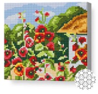 Pictura cu diamante după numere Art Gallery Premium Tufiș înflorit BJ508